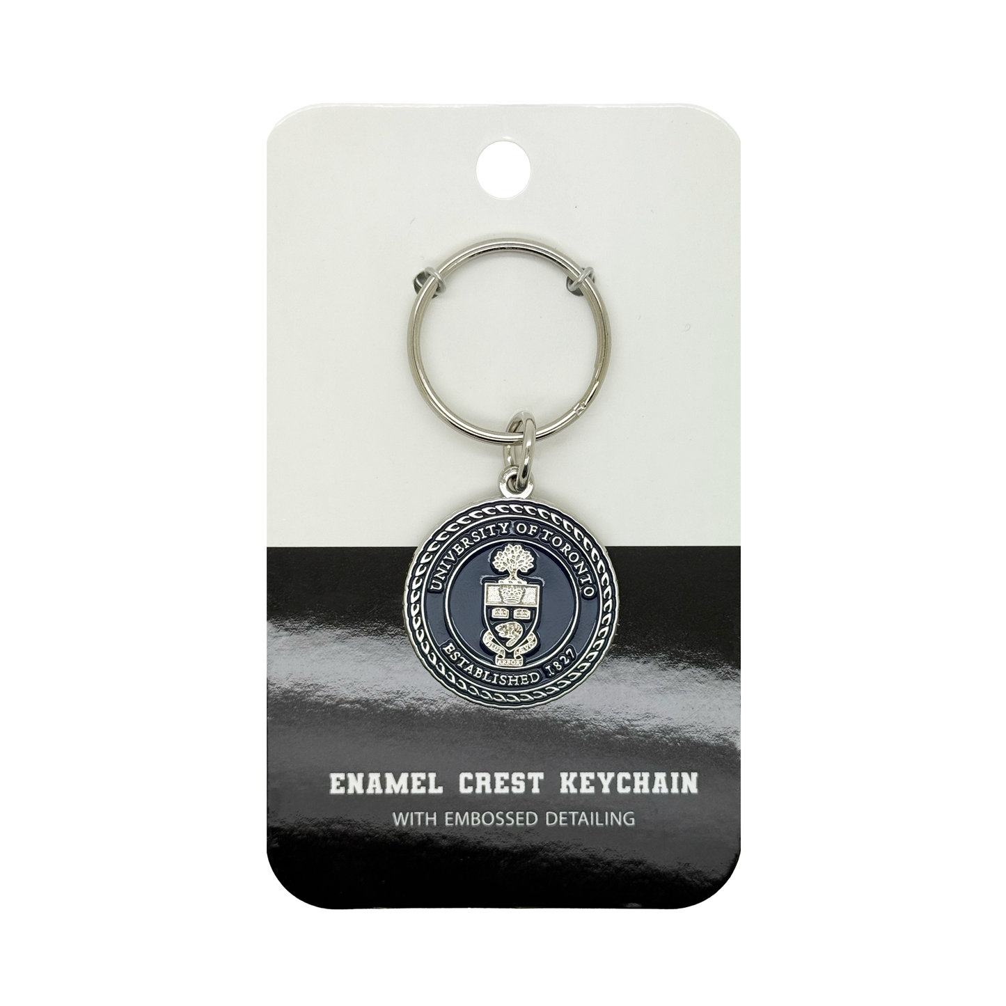 ENAMEL CREST KEYCHAIN