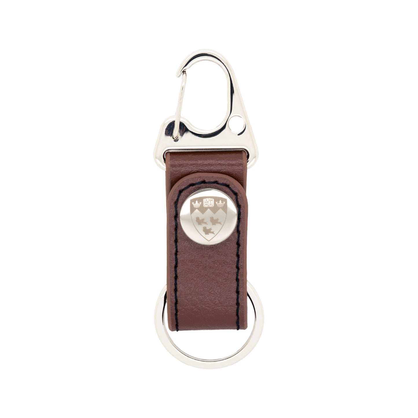 CARABINER LEATHER KEYCHAIN