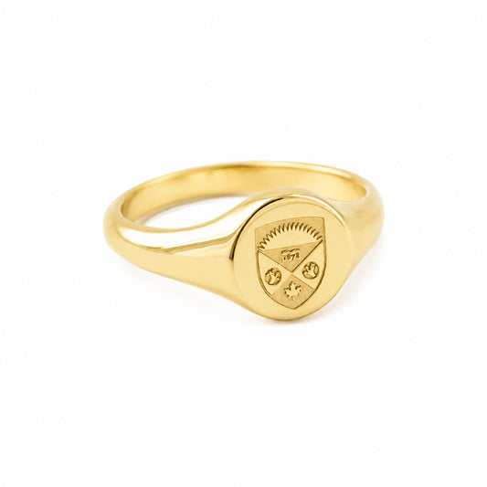 PETITE SIGNET RING - Gold Vermeil